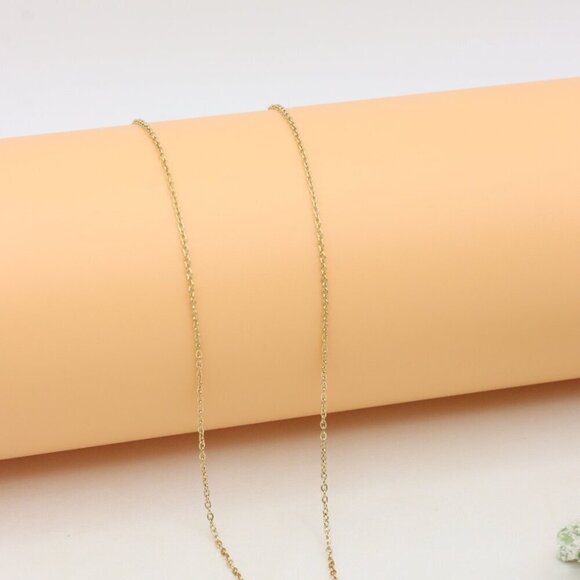 Red Heart Pendant Yellow Necklace with Elegant Gold Plated Chain, XPNL0377 - Picture 10 of 13